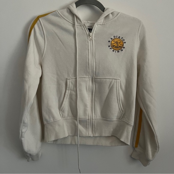Disney Other - Disney Car’s Radiator Springs Zip Up Hoodie Cream-Girls Size Medium
